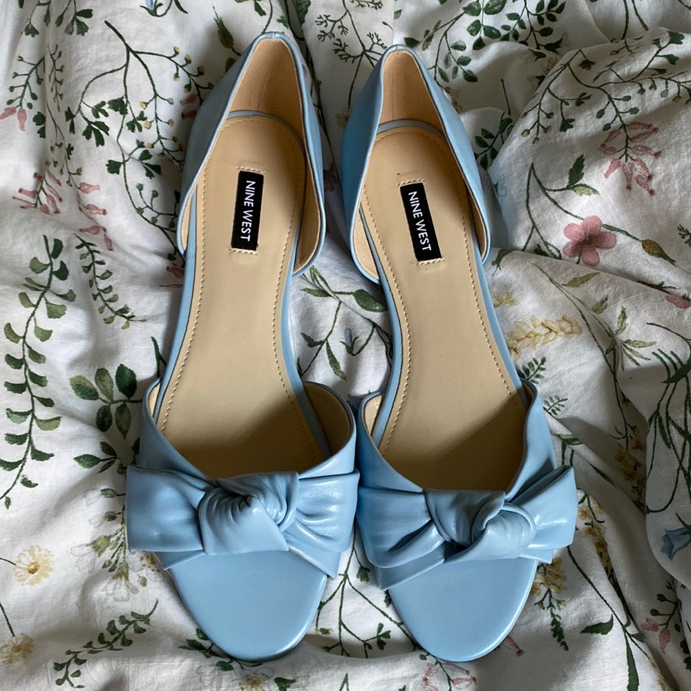 Nine West Bonnie Bow Front D’Orsay Flats, NWOT